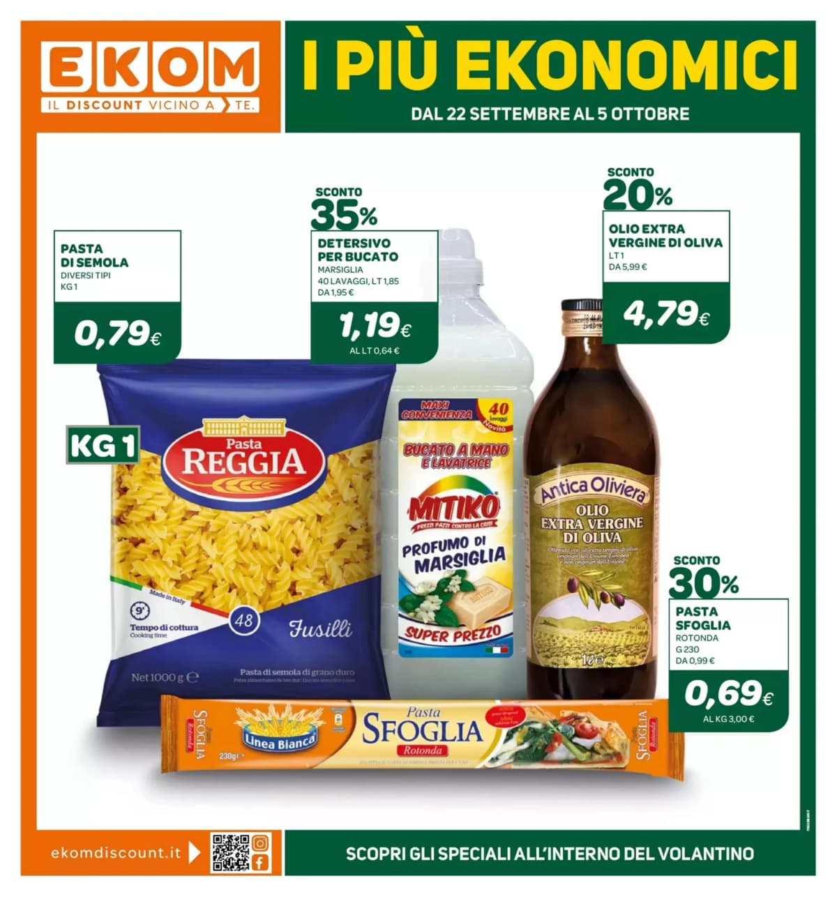 Copertina volantino Ekom Discount