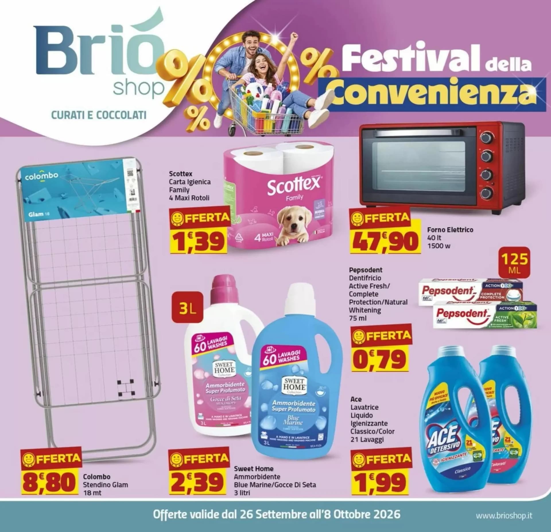 Pagina 1 - Anteprima Volantino Super Brio': Offerte valide dal 26 Settembre 2026 al 8 Ottobre 2026