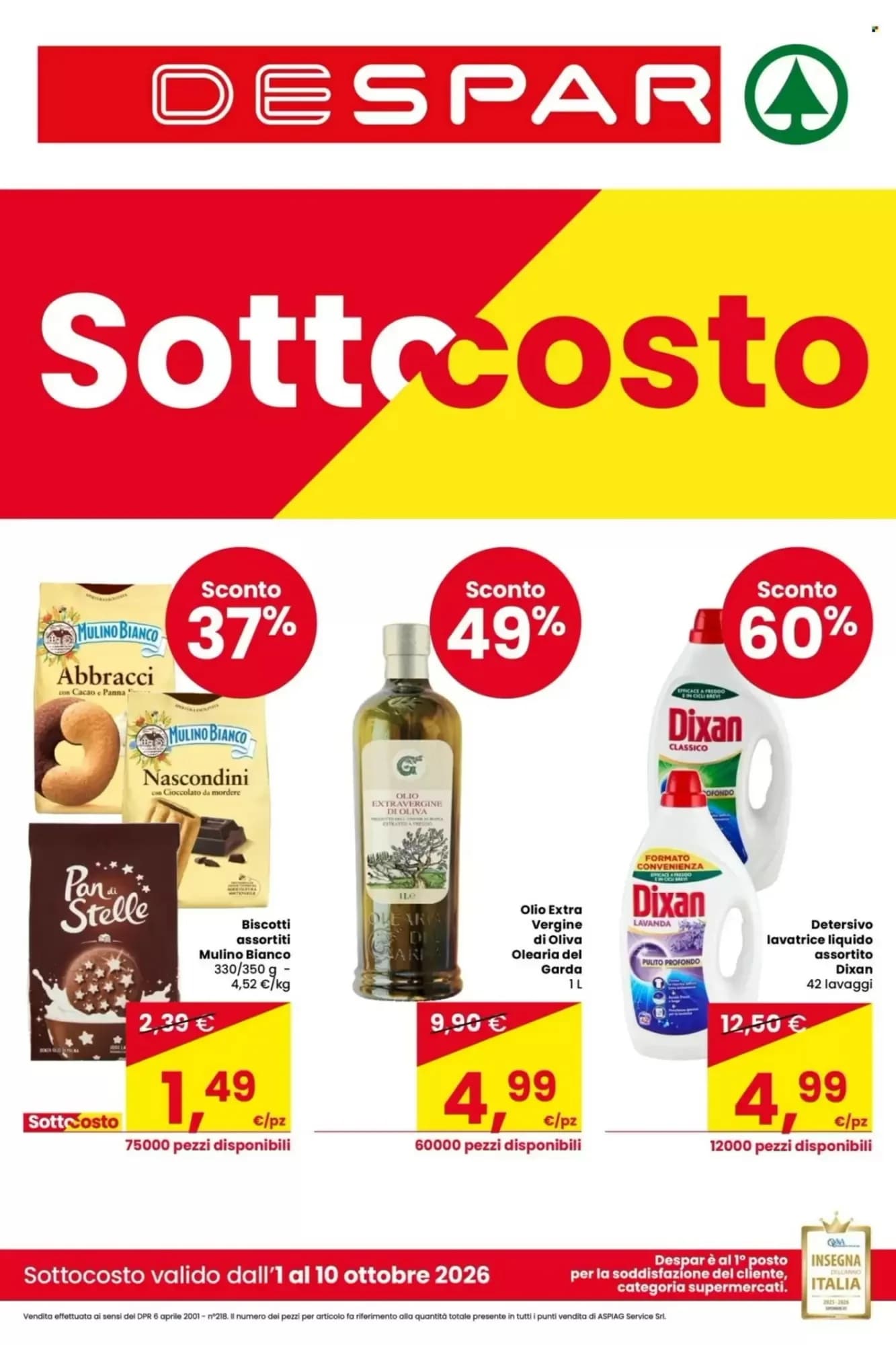 Pagina 1 - Anteprima Volantino Despar: Offerte valide dal 1 Ottobre 2026 al 14 Ottobre 2026