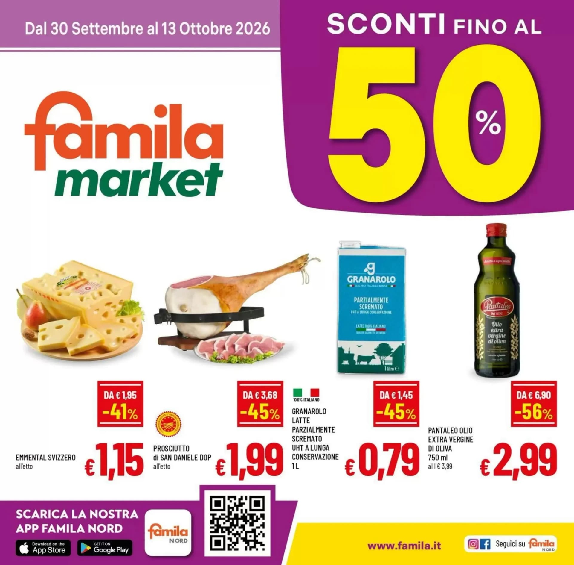 Pagina 1 - Anteprima Volantino Famila Market: Offerte valide dal 30 Settembre 2026 al 13 Ottobre 2026