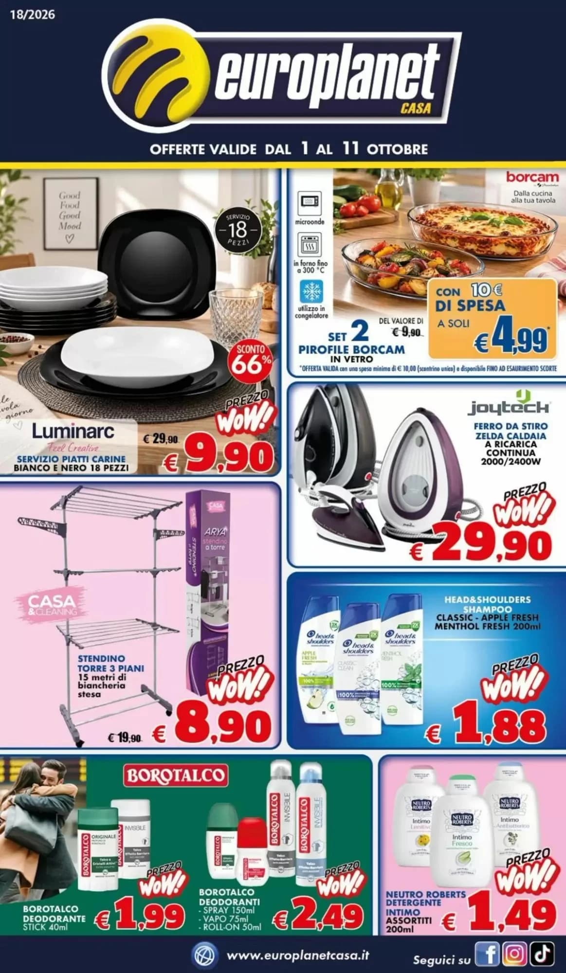Pagina 1 - Anteprima Volantino Europlanet Casa: Offerte valide dal 1 Ottobre 2026 al 11 Ottobre 2026