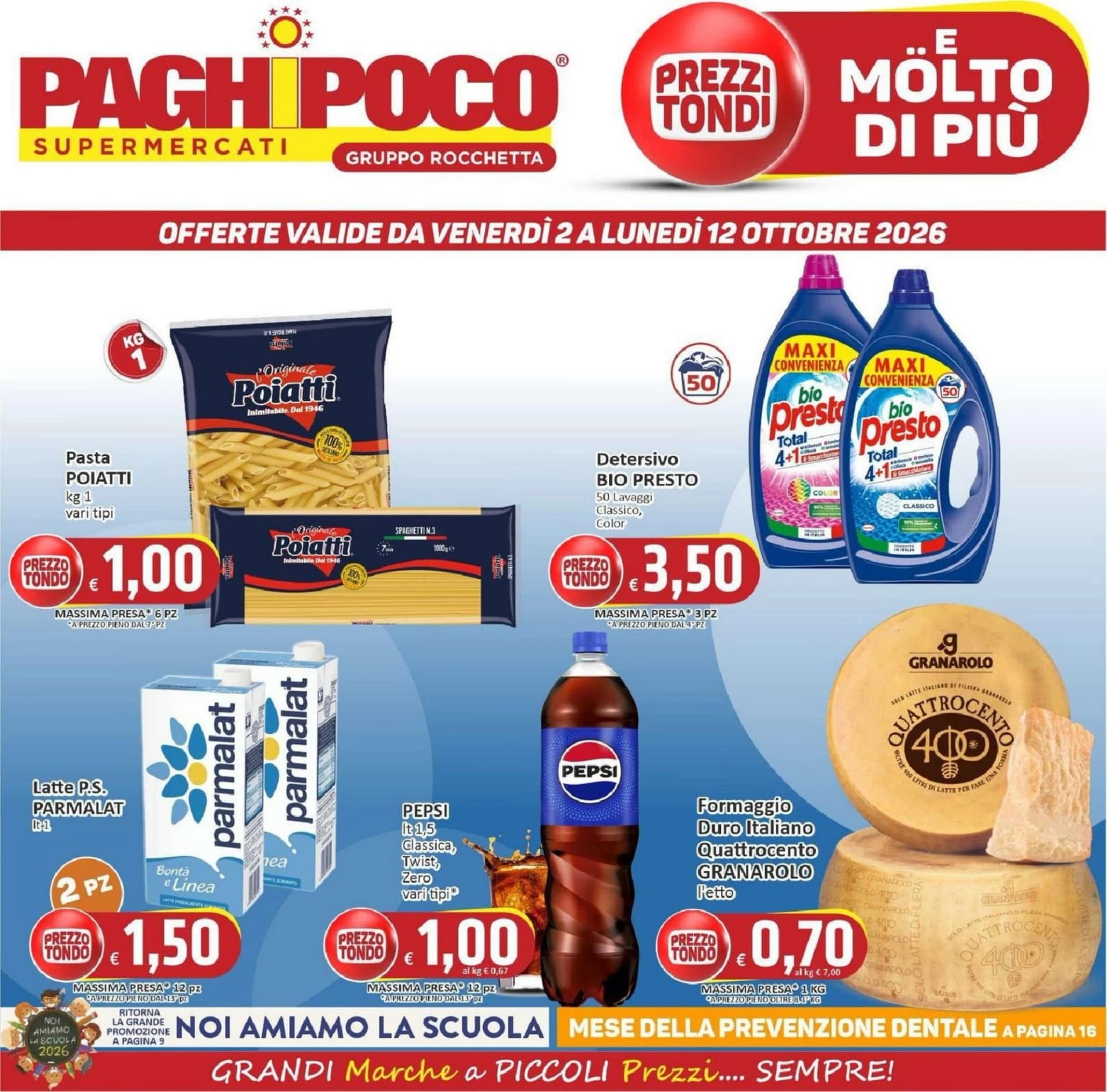 Pagina 1 - Anteprima Volantino Paghi Poco: Offerte valide dal 2 Settembre 2026 al 12 Ottobre 2026