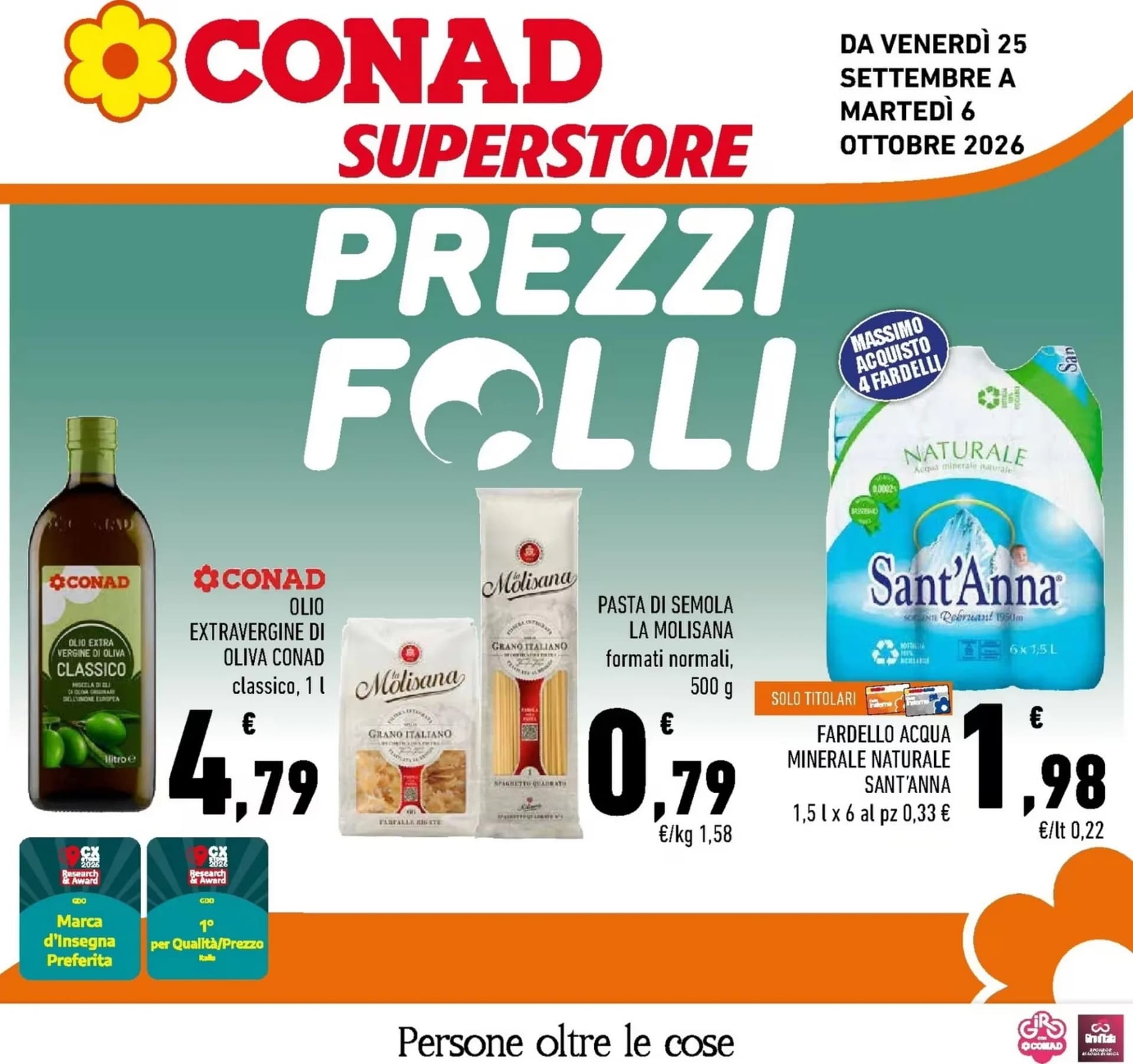 Pagina 1 - Anteprima Volantino Conad: Offerte valide dal 25 Settembre 2026 al 6 Ottobre 2026