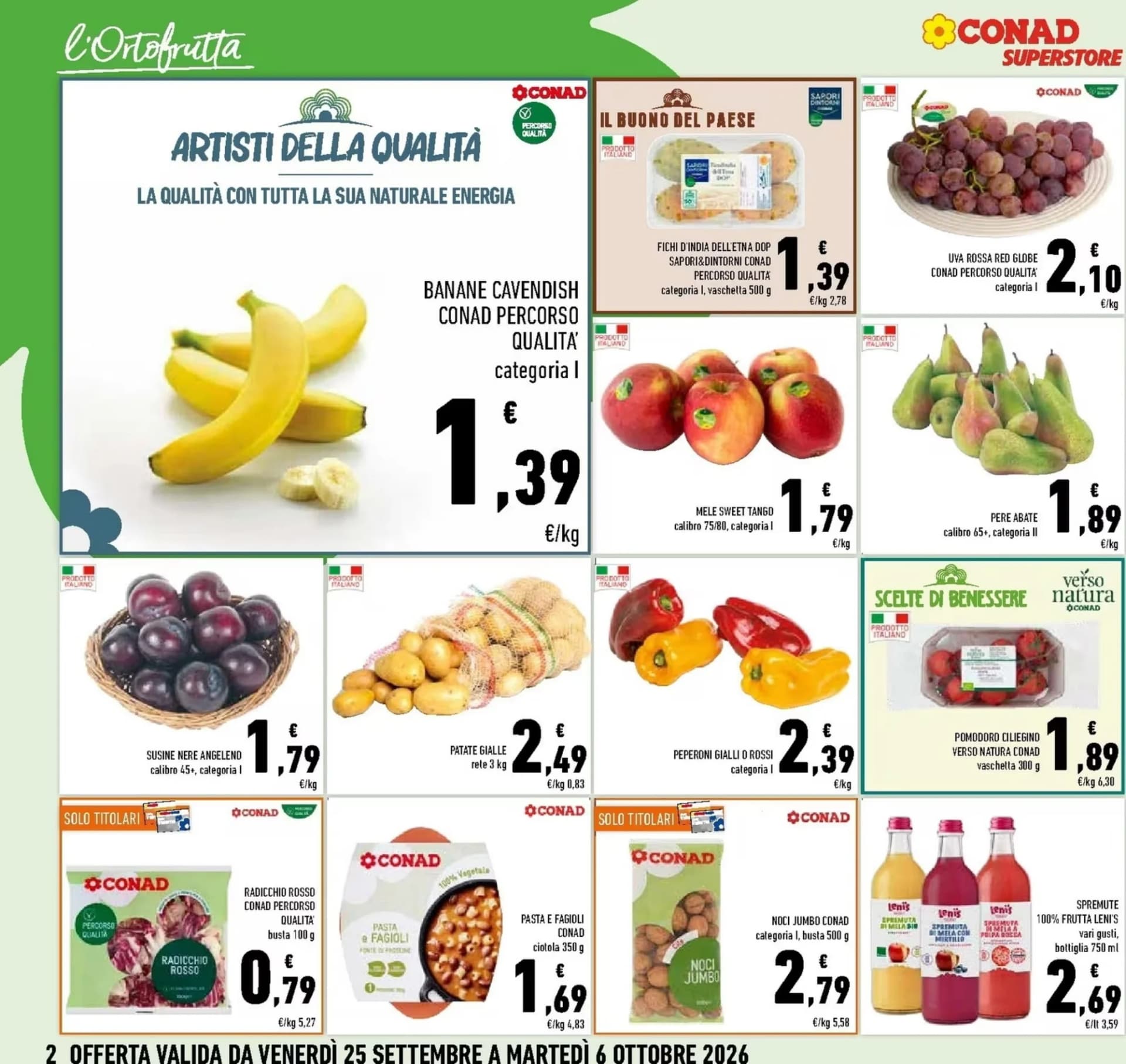 Pagina 2 - Anteprima Volantino Conad: Offerte valide dal 25 Settembre 2026 al 6 Ottobre 2026