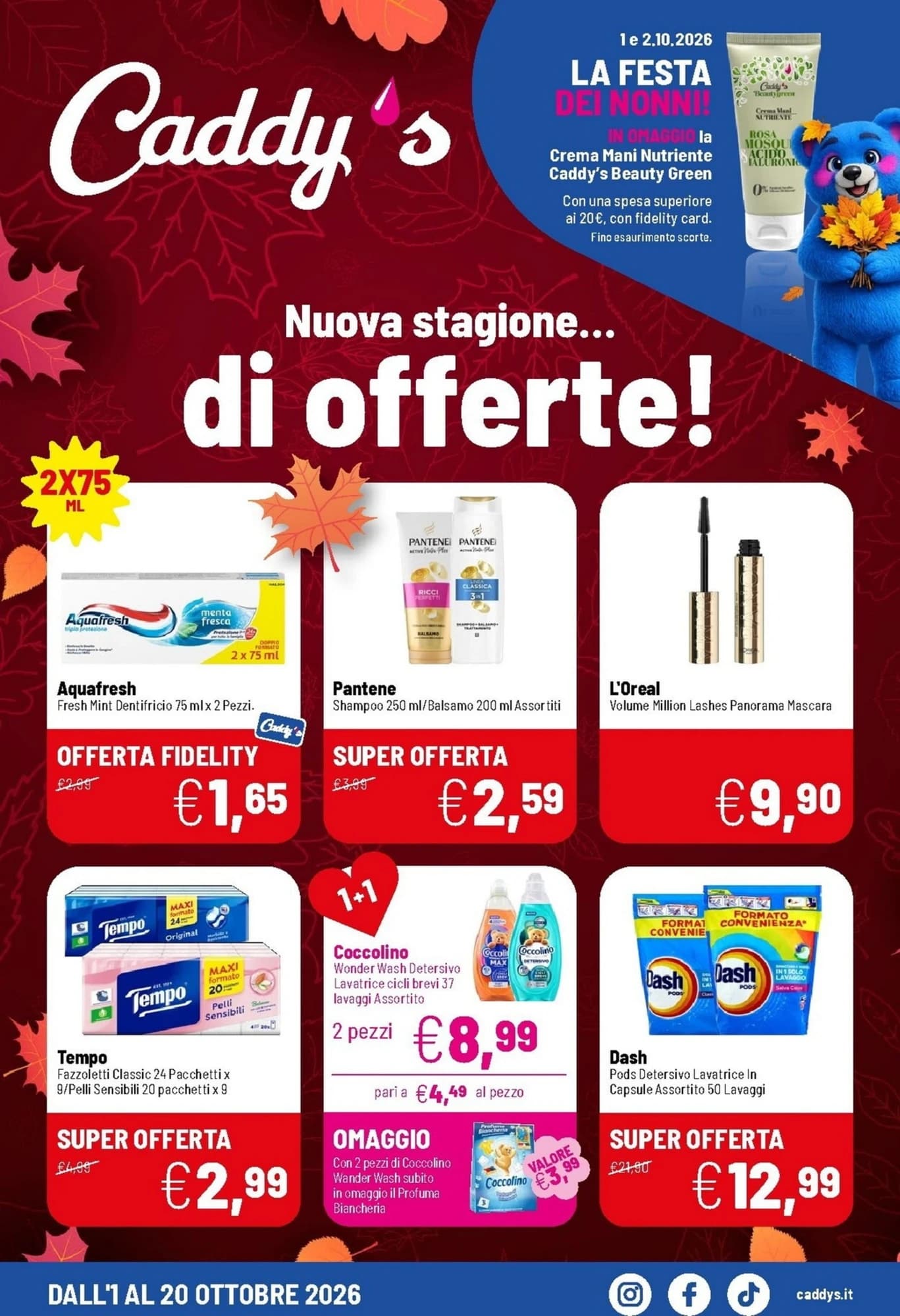 Pagina 1 - Anteprima Volantino Caddy'S: Offerte valide dal 1 Ottobre 2026 al 20 Ottobre 2026
