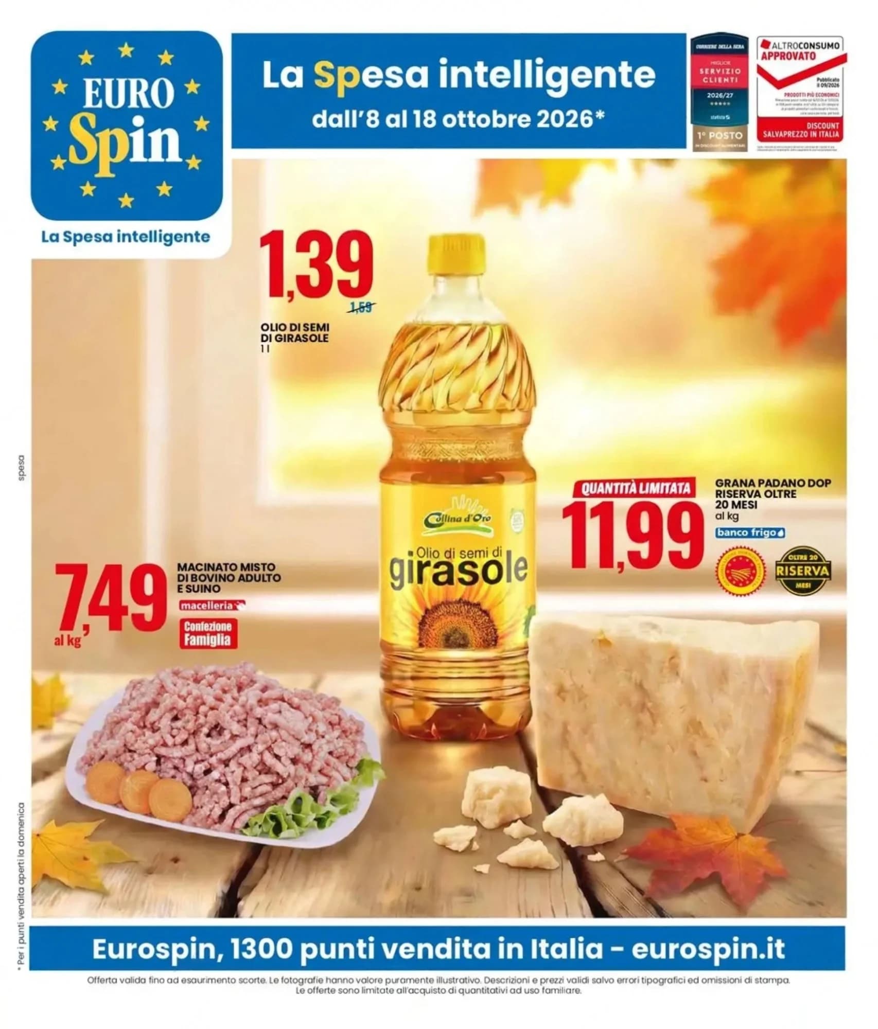 Pagina 1 - Volantino Eurospin dal 8 al 18 Ottobre 2026: Anteprima