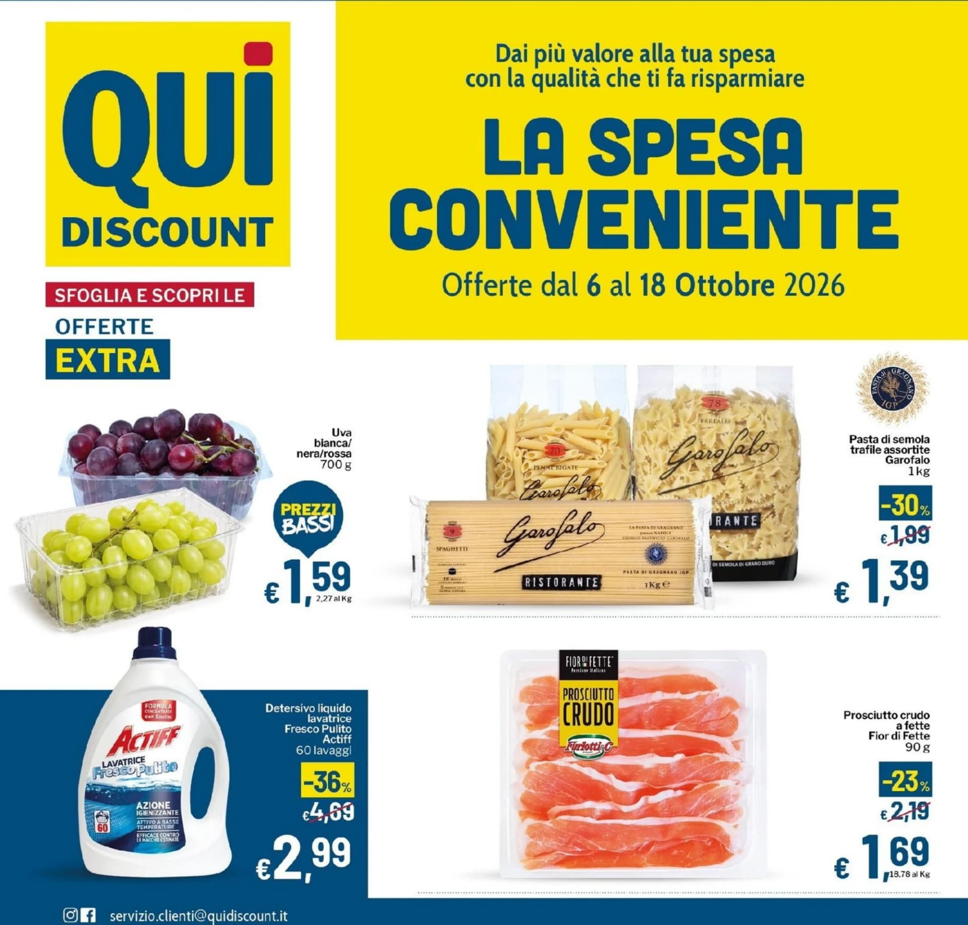 Pagina 1 - Anteprima Volantino Qui Discount: Offerte valide dal 6 Ottobre 2026 al 18 Ottobre 2026