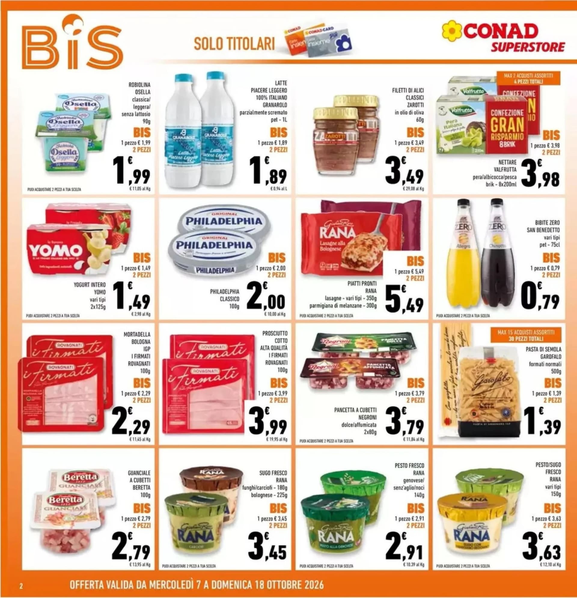 Pagina 2 - Anteprima Volantino Conad Superstore: Offerte valide dal 7 al 18 Ottobre 2026