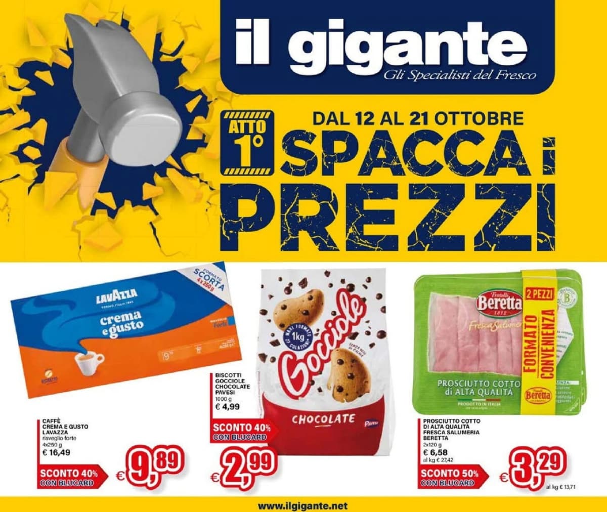 Copertina volantino Il gigante