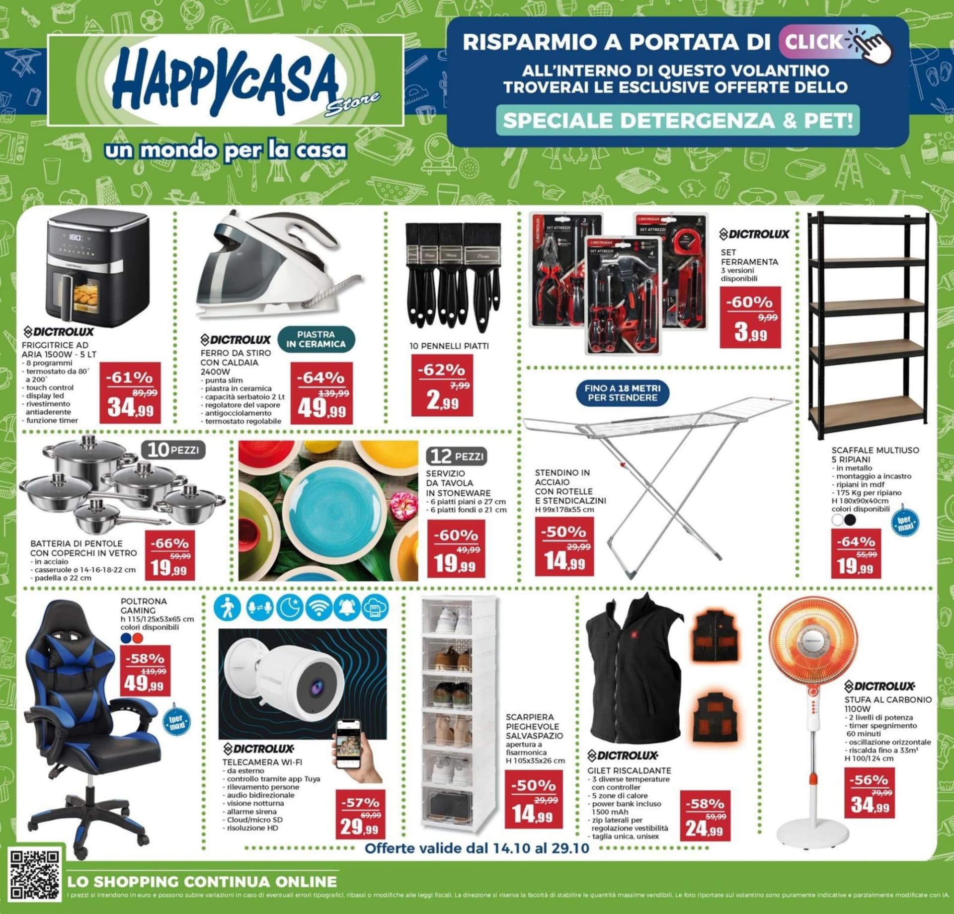 Pagina 1 - Anteprima Volantino Happy Casa: Offerte valide dal 14 Ottobre 2026 al 29 Ottobre 2026