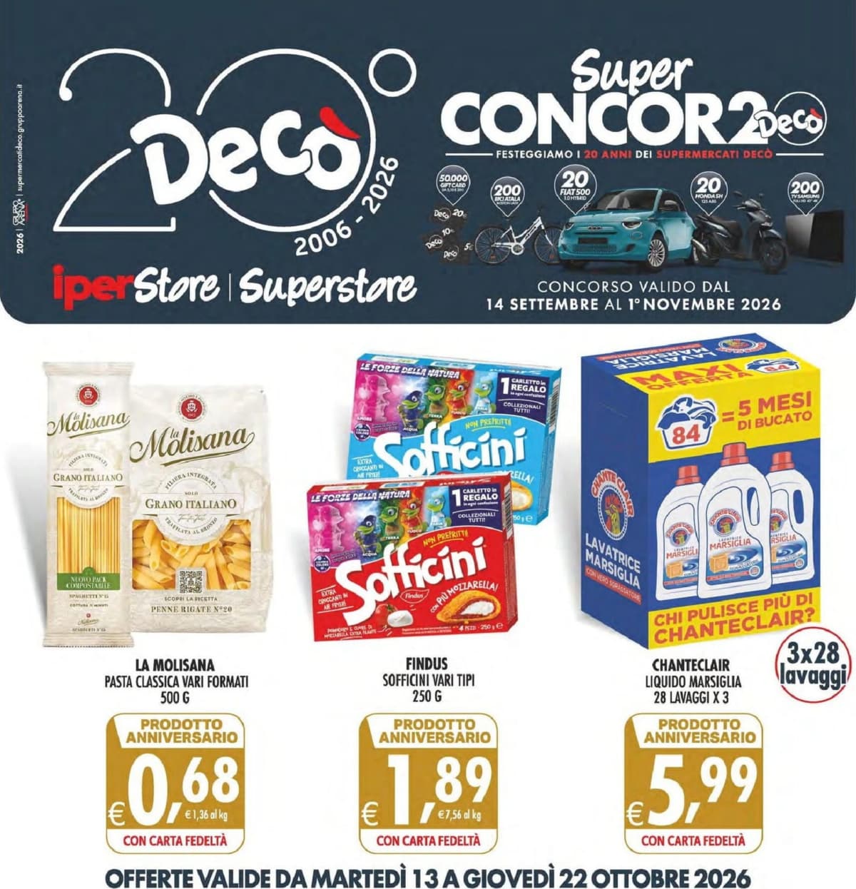 Copertina volantino Decò Supermercati