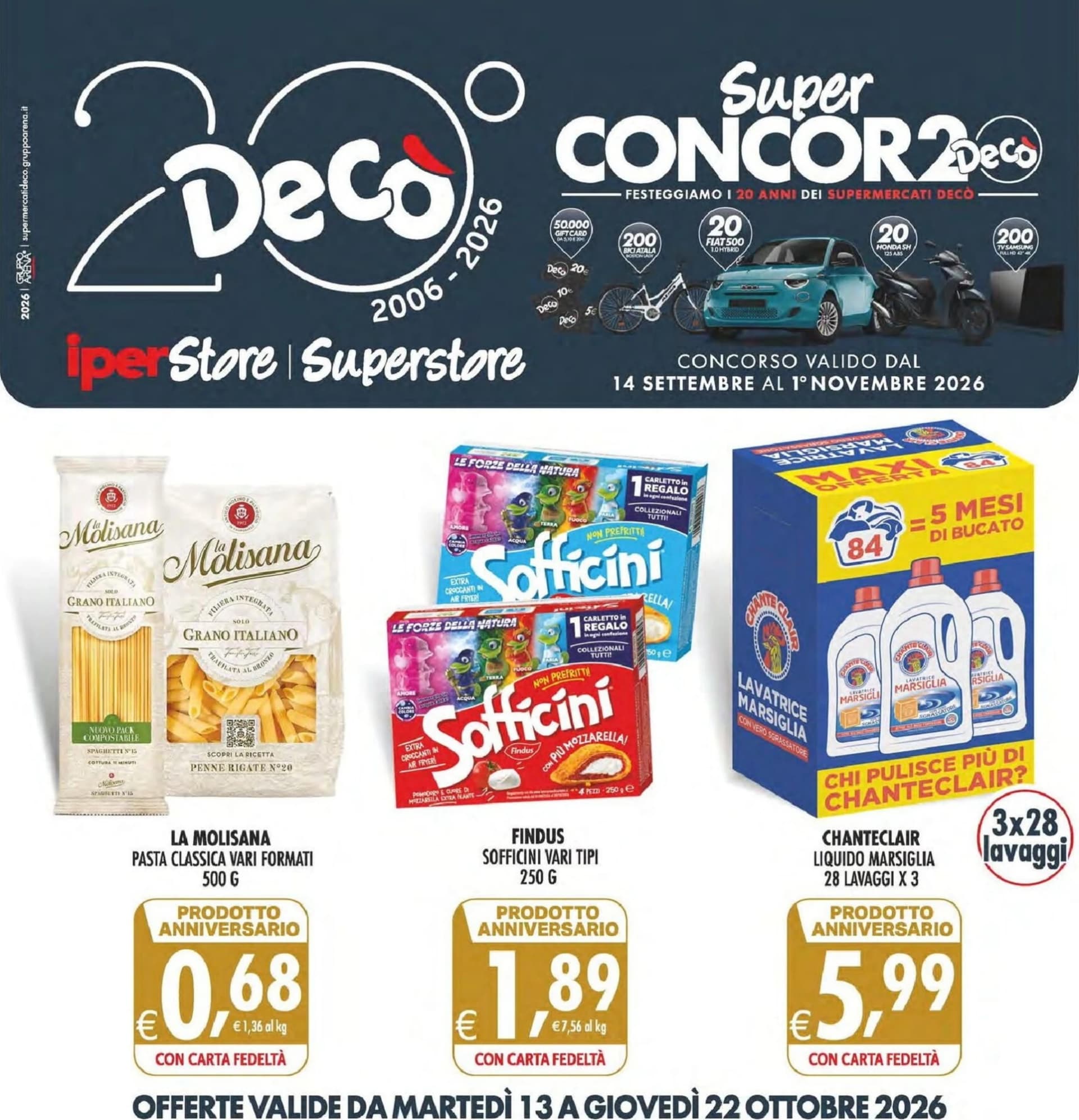 Pagina 1 - Anteprima Volantino Decò Supermercati: Offerte valide dal 13 Ottobre 2026 al 22 Ottobre 2026