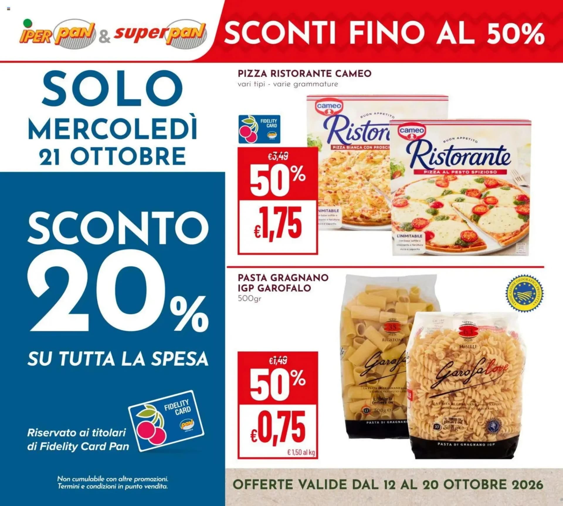 Pagina 1 - Anteprima Volantino Pan: Offerte valide dal 12 Ottobre 2026 al 20 Ottobre 2026