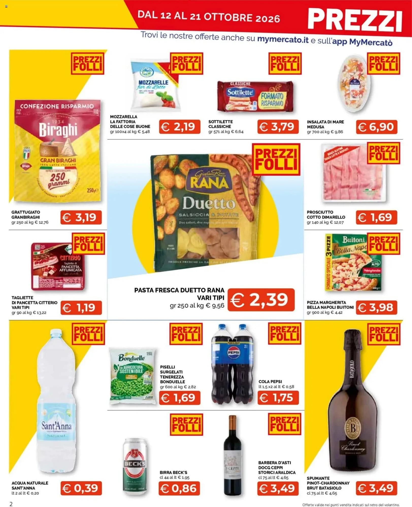Pagina 2 - Anteprima Volantino Mercatò: Offerte valide dal 12 Ottobre 2026 al 21 Ottobre 2026