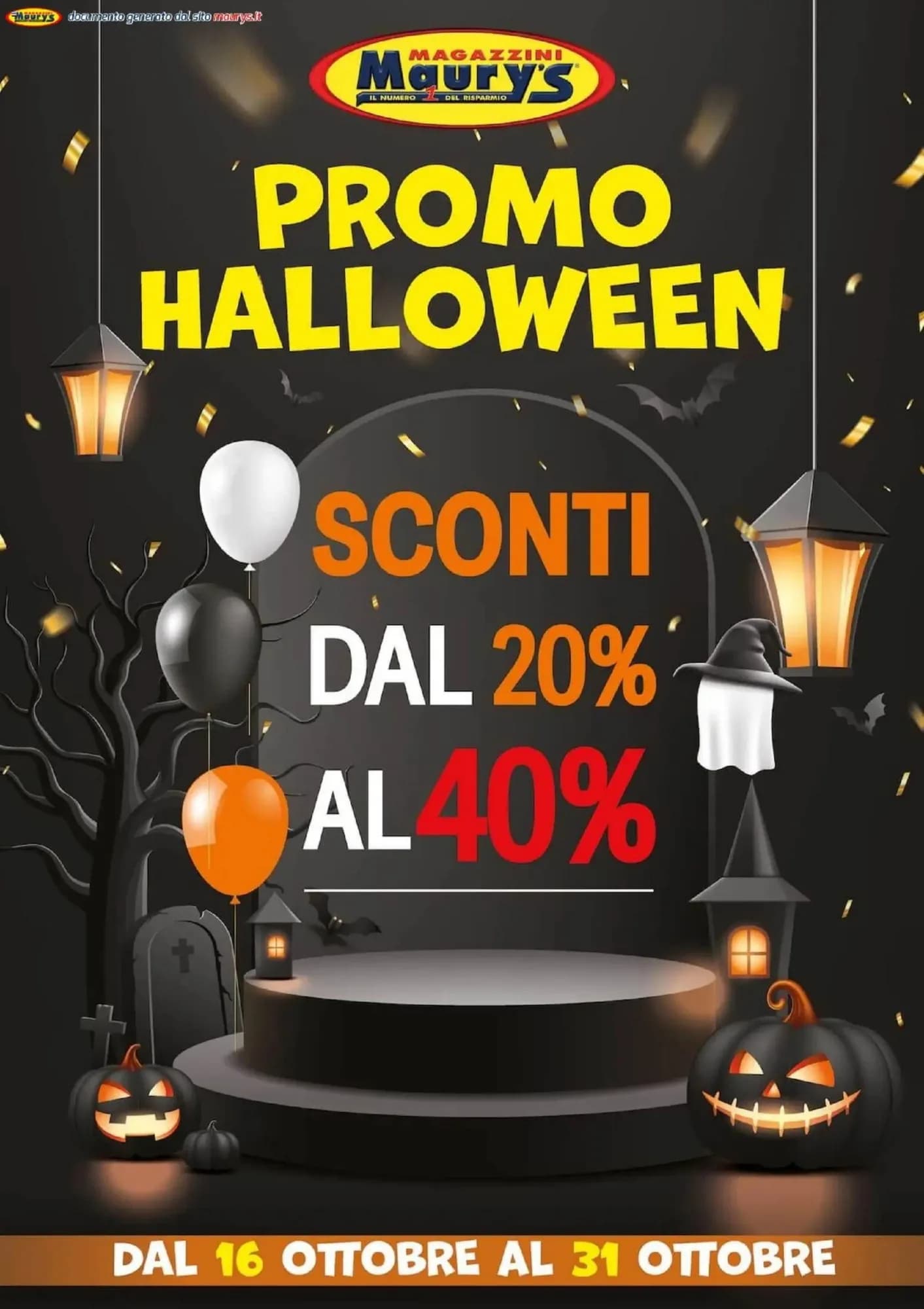 Pagina 1 - Anteprima Volantino Maurys: Offerte valide dal 16 Ottobre 2026 al 31 Ottobre 2026