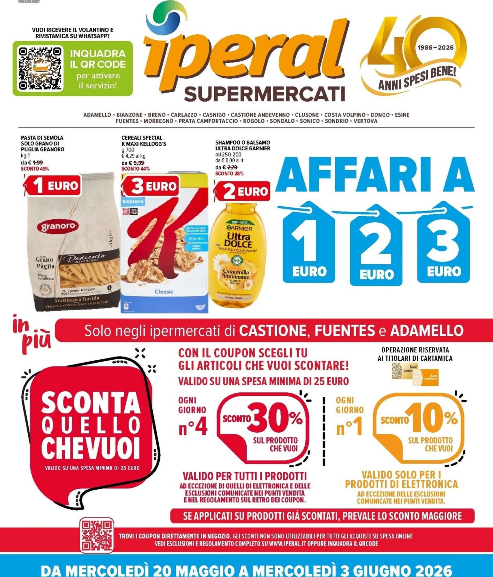 Pagina 1 - Anteprima Volantino Iperal: Offerte valide dal 20 Maggio al 3 Giugno 2026
