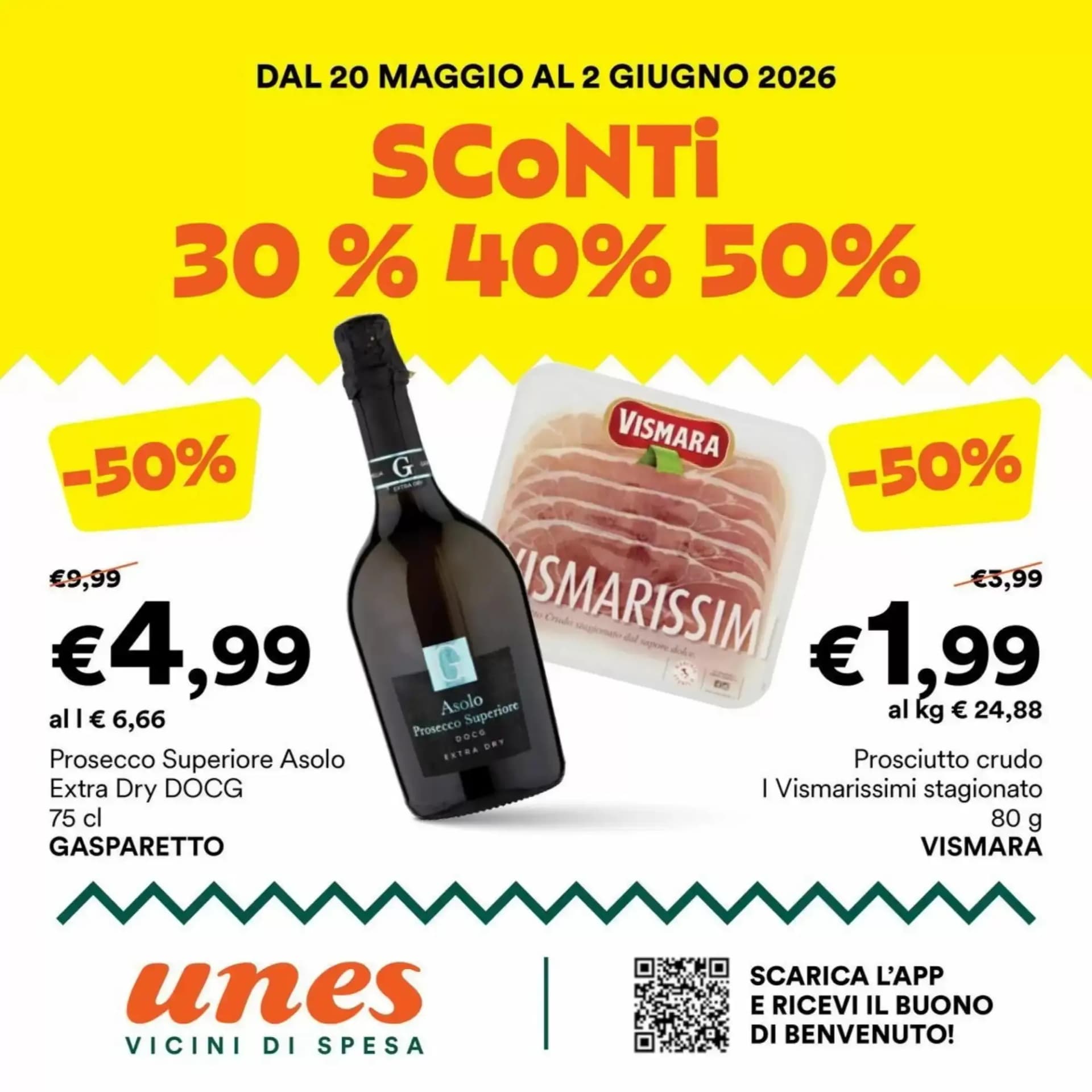 Pagina 1 - Anteprima Volantino Unes: Offerte valide dal 20 Mag maggio al 2 Giugno 2026