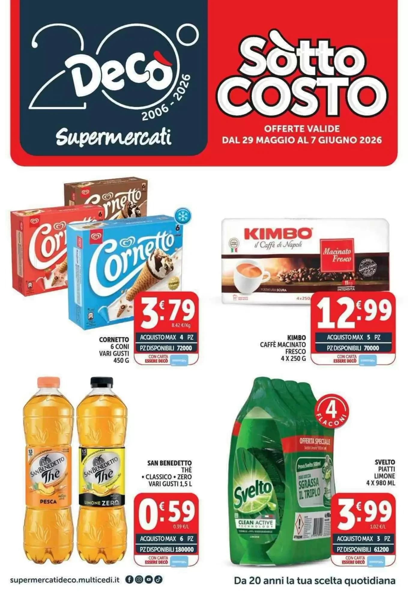 Pagina 1 - Anteprima Volantino Decò Supermercati: Offerte valide dal 29 Maggio al 7 Giugno 2026