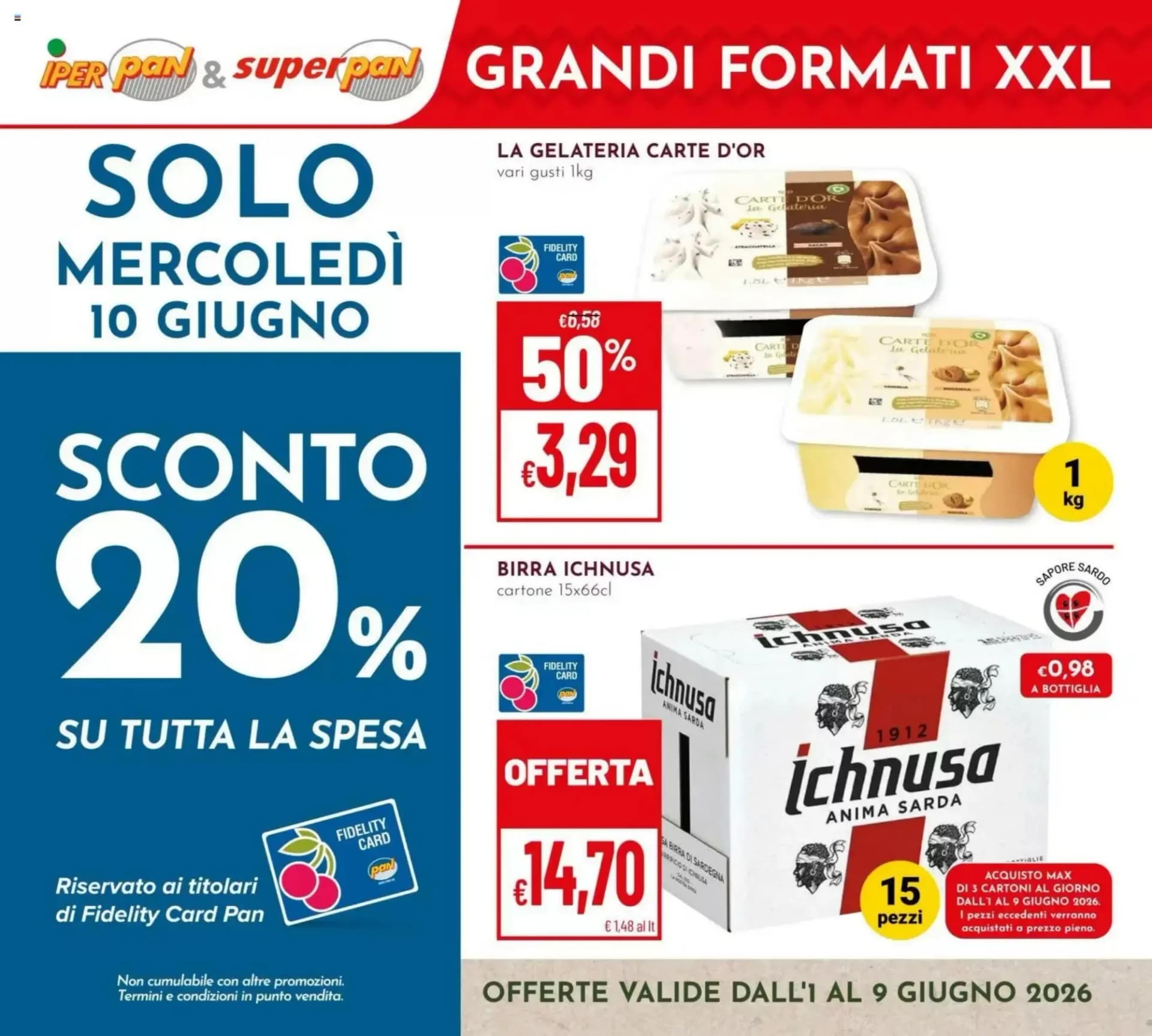 Pagina 1 - Anteprima Volantino Pan: Offerte valide dal 1 al 9 Giugno 2026