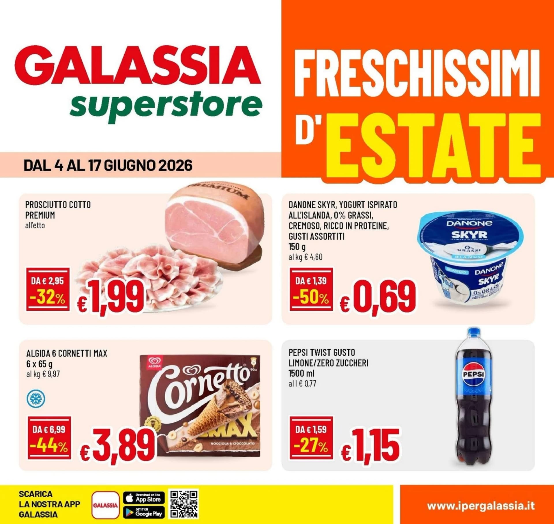 Pagina 1 - Anteprima Volantino Galassia: Offerte valide dal 4 al 17 Giugno 2026