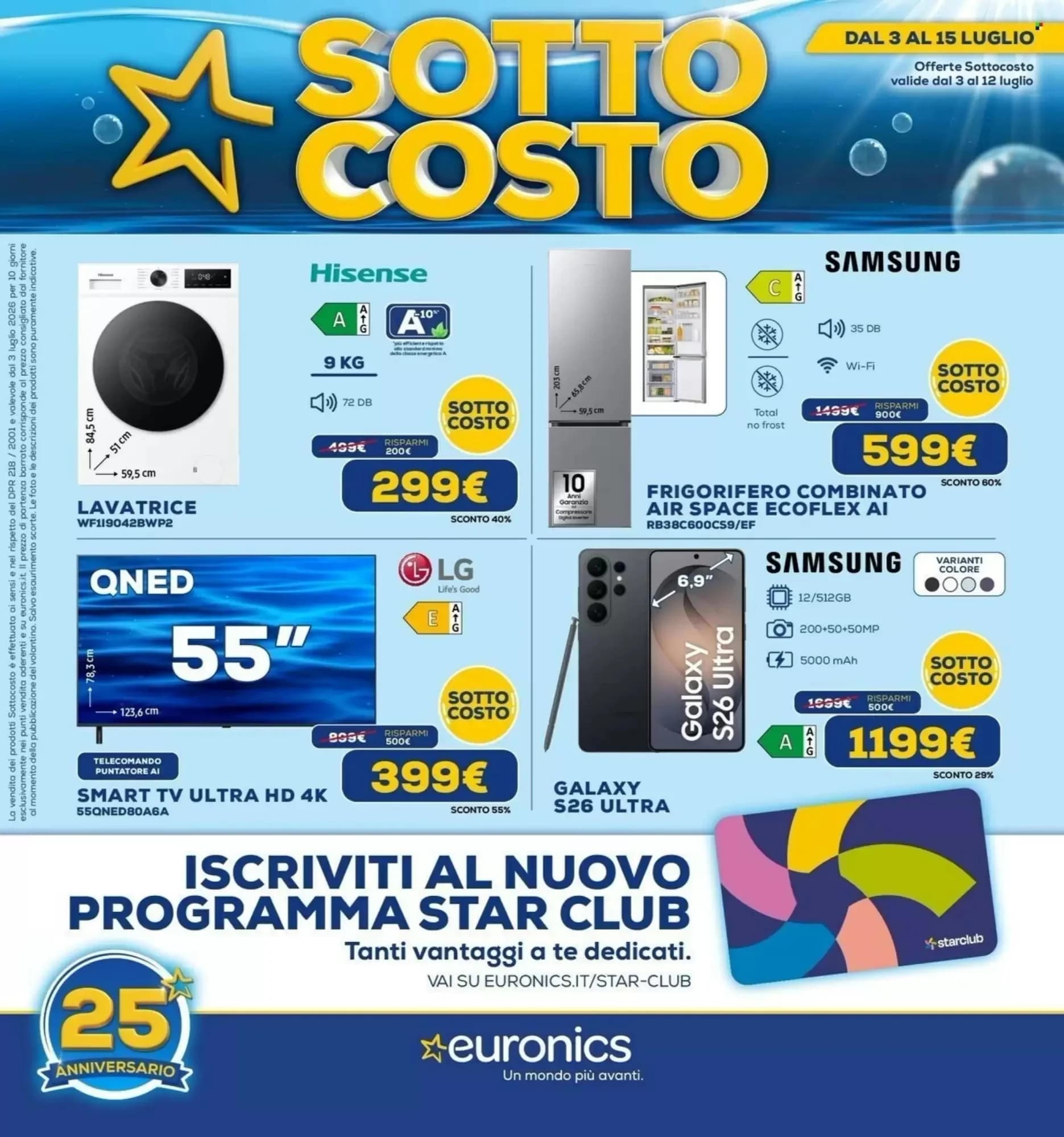 Pagina 1 - Anteprima Volantino Euronics: Offerte valide dal 3 al 15 Luglio 2026