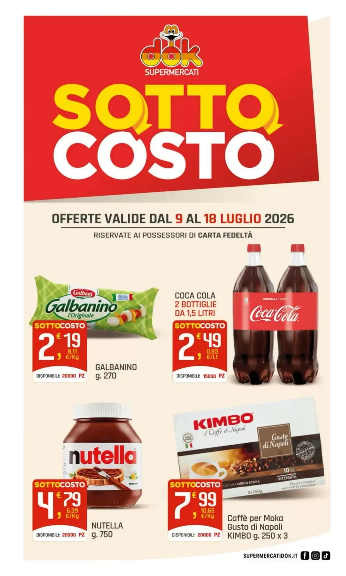 Pagina 1 - Anteprima Volantino Dok: Offerte valide dal 8 al 18 Luglio 2026