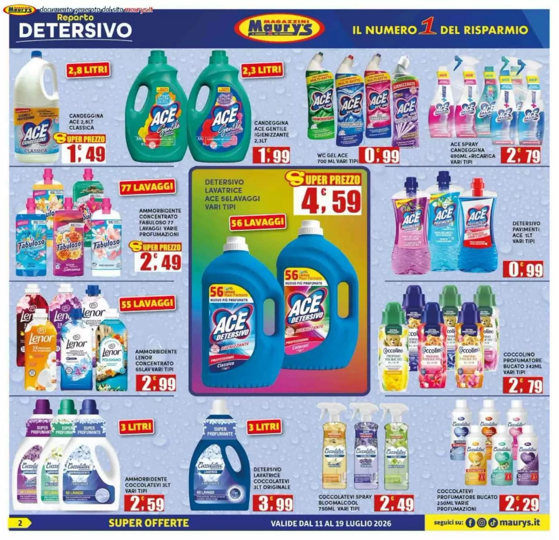 Pagina 2 - Anteprima Volantino Maurys: Offerte valide dal 11 al 19 Luglio 2026
