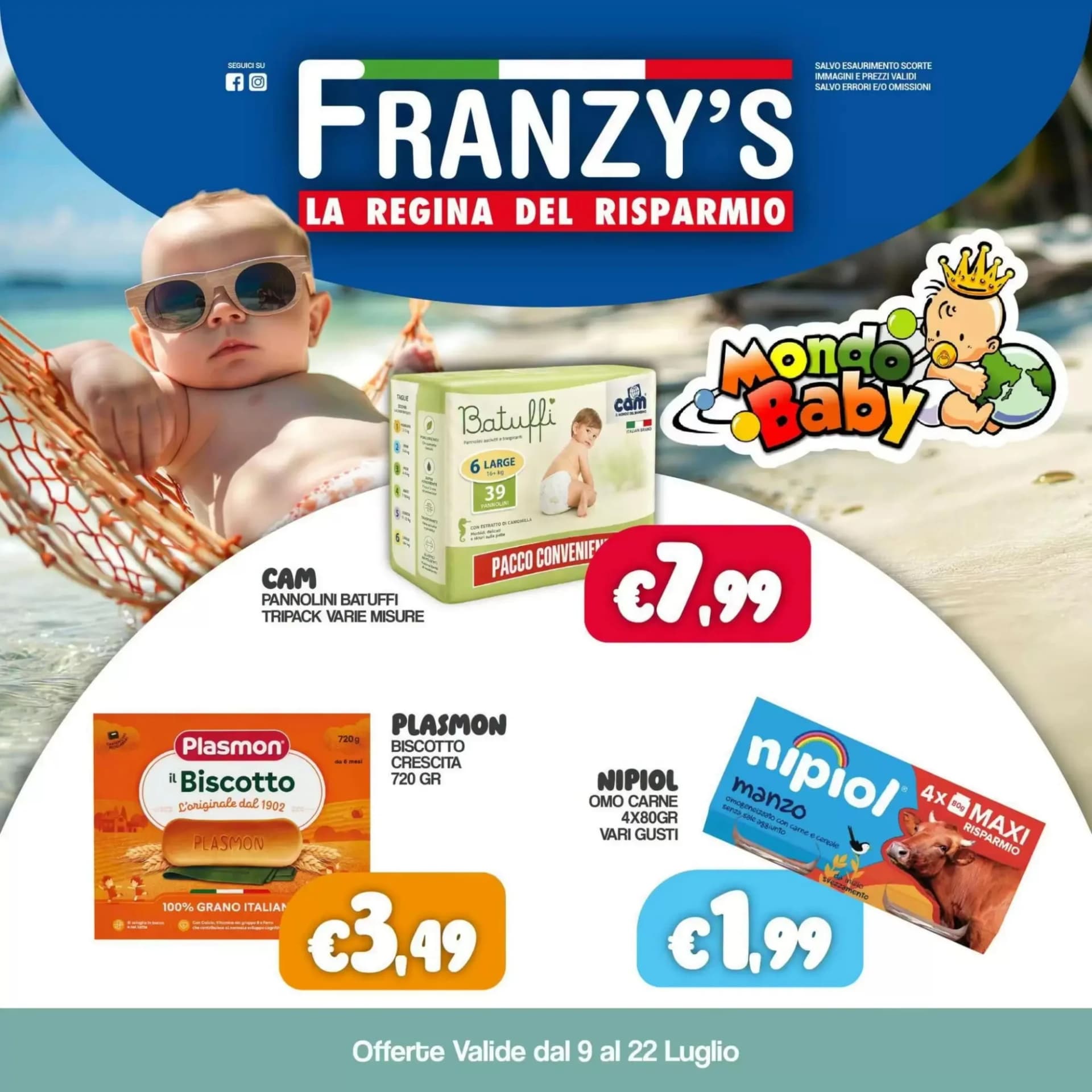 Pagina 1 - Anteprima Volantino Franzys: Offerte valide dal 9 al 22 Luglio 2026