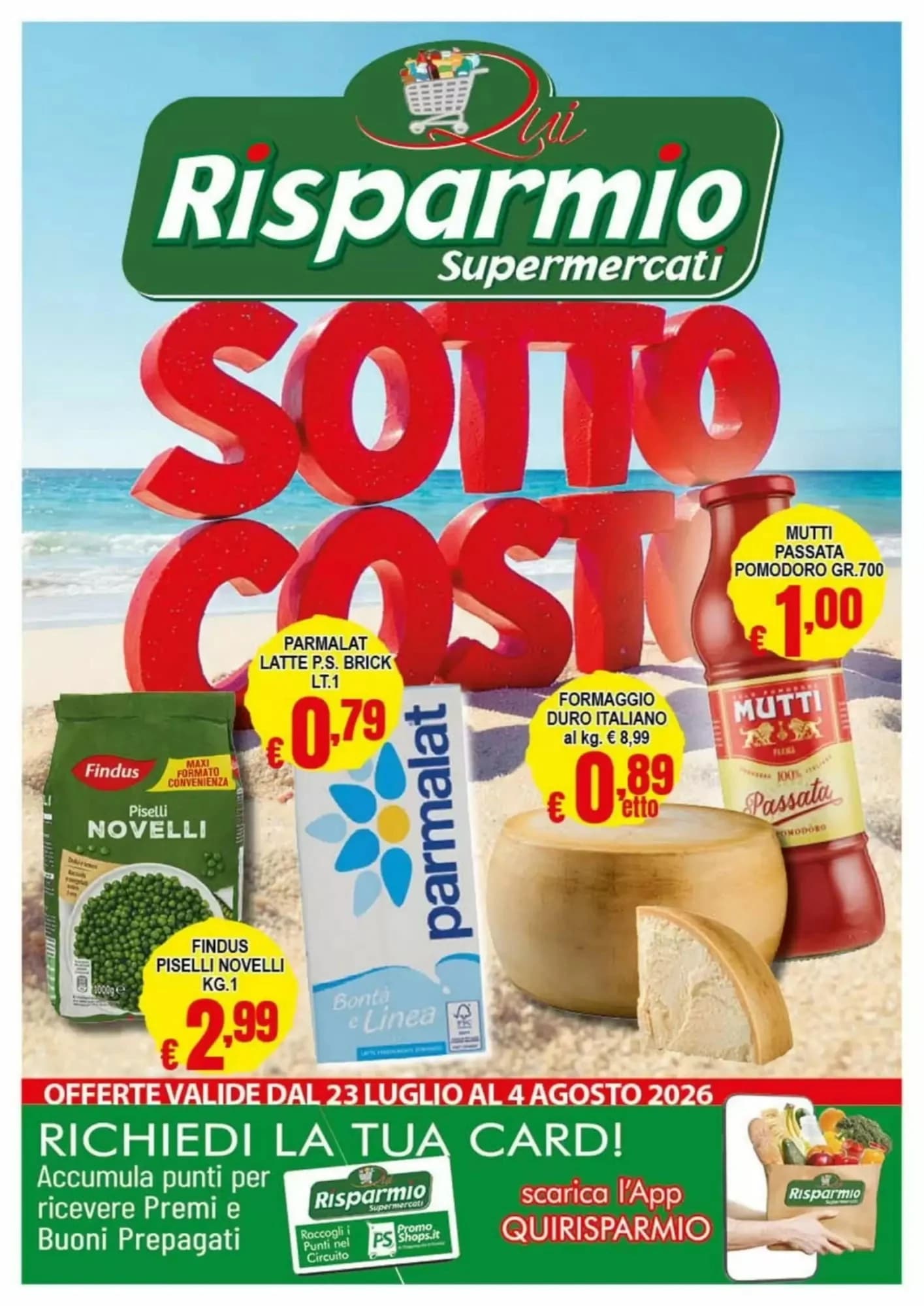 Pagina 1 - Anteprima Volantino Risparmio Supermercati: Offerte valide dal 23 Luglio 2026 al 4 Agosto 2026