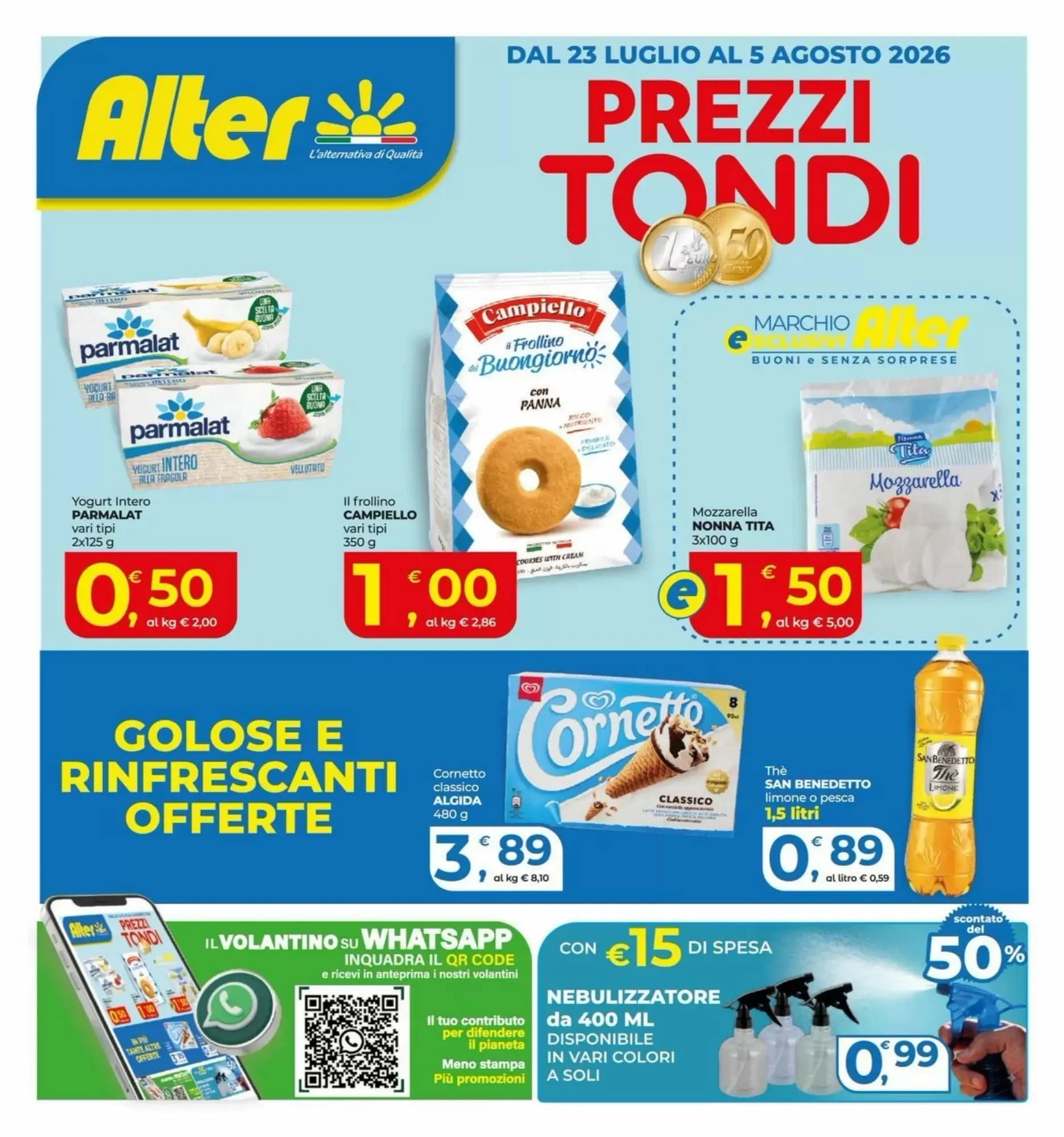 Pagina 1 - Anteprima Volantino Alter Discount: Offerte valide dal 23 Luglio 2026 al 5 Agosto 2026