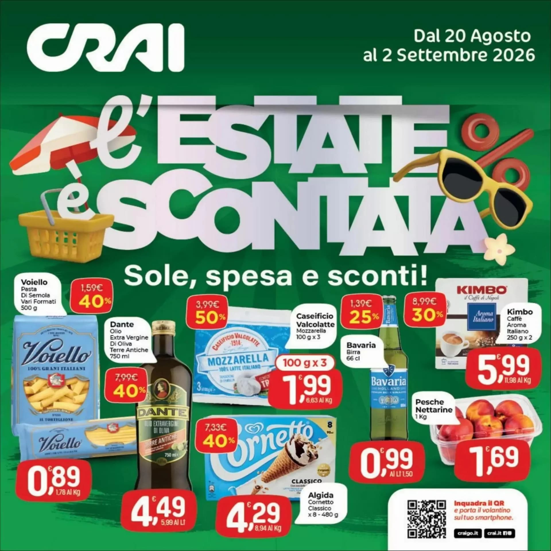 Pagina 1 - Anteprima Volantino Crai: Offerte valide dal 20 Agosto 2026 al 2 Settembre 2026