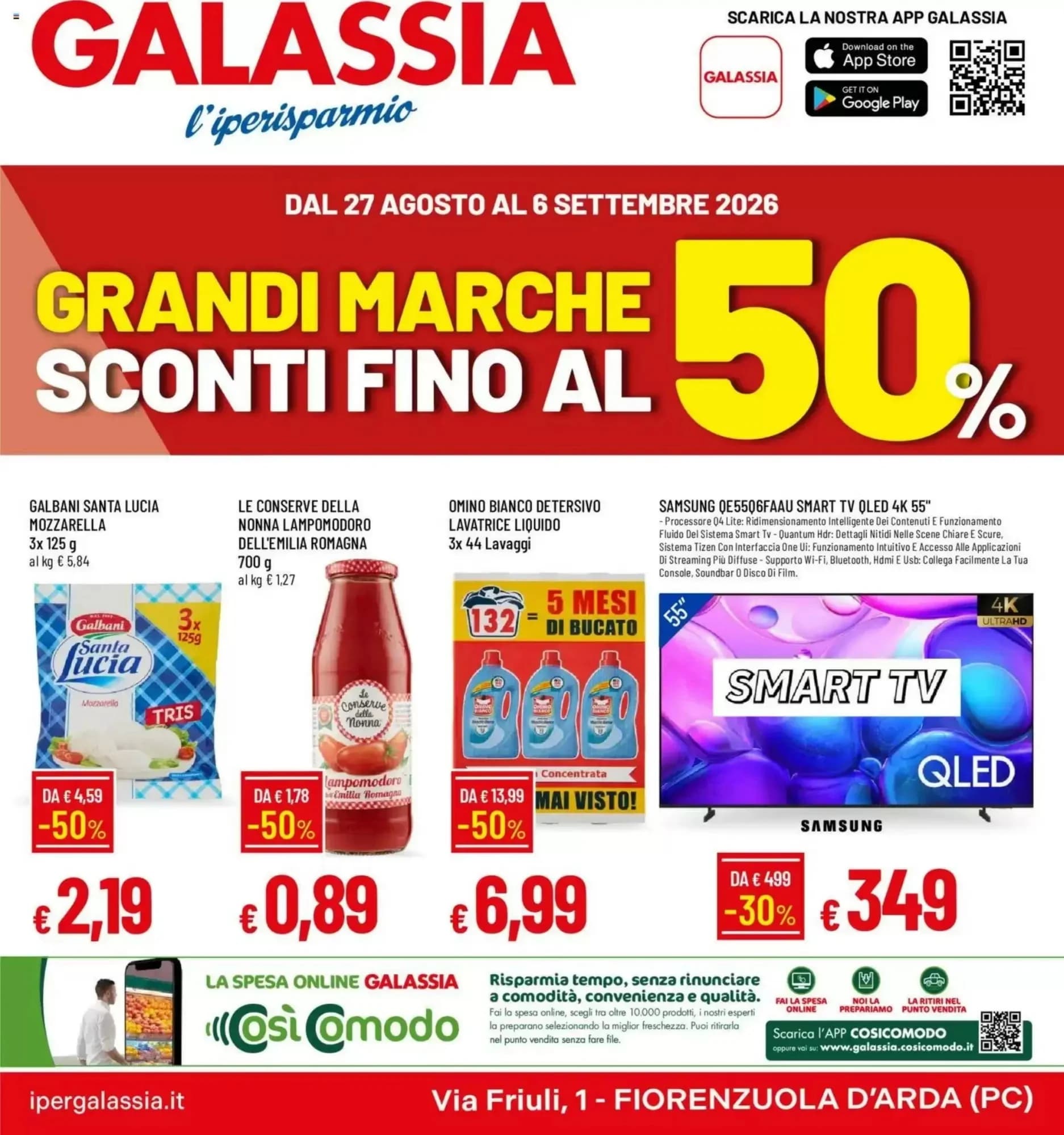 Pagina 1 - Anteprima Volantino Galassia: Offerte valide dal 27 Agosto 2026 al 6 Settembre 2026