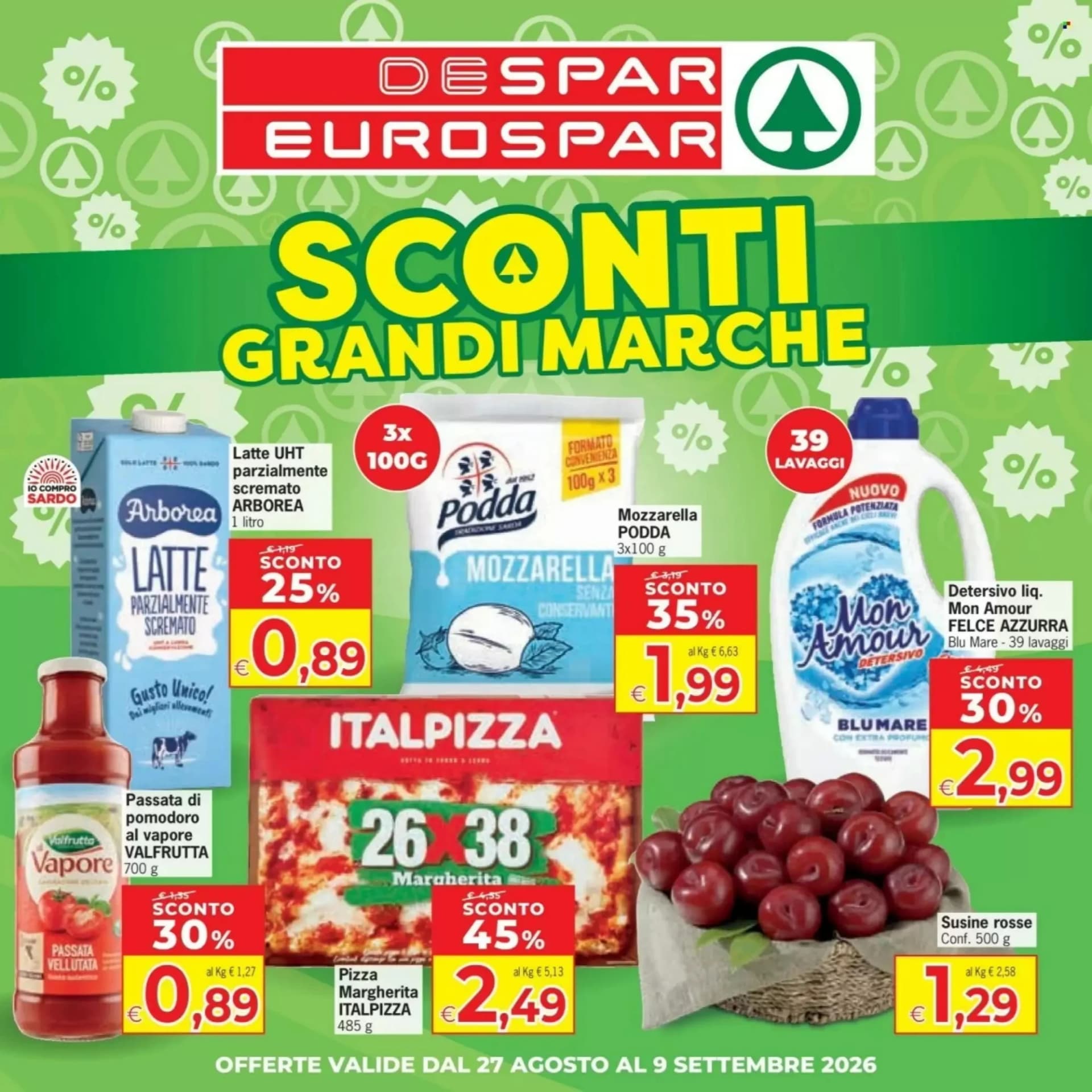 Pagina 1 - Anteprima Volantino Eurospar: Offerte valide dal 27 Agosto 2026 al 9 Settembre 2026