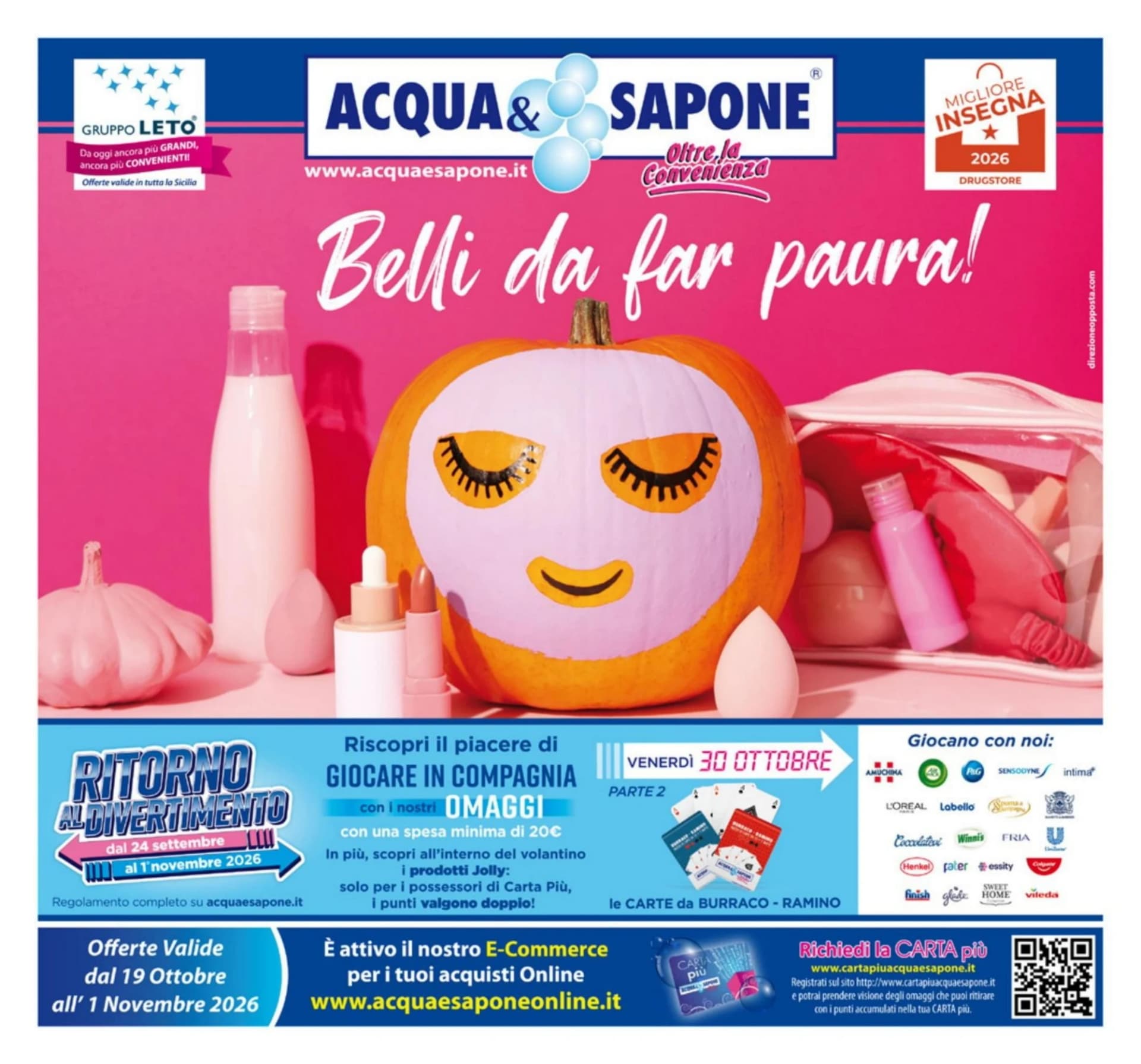 Pagina 1 - Anteprima Volantino Acqua & Sapone: Offerte valide dal 19 Ottobre 2026 al 1 Novembre 2026