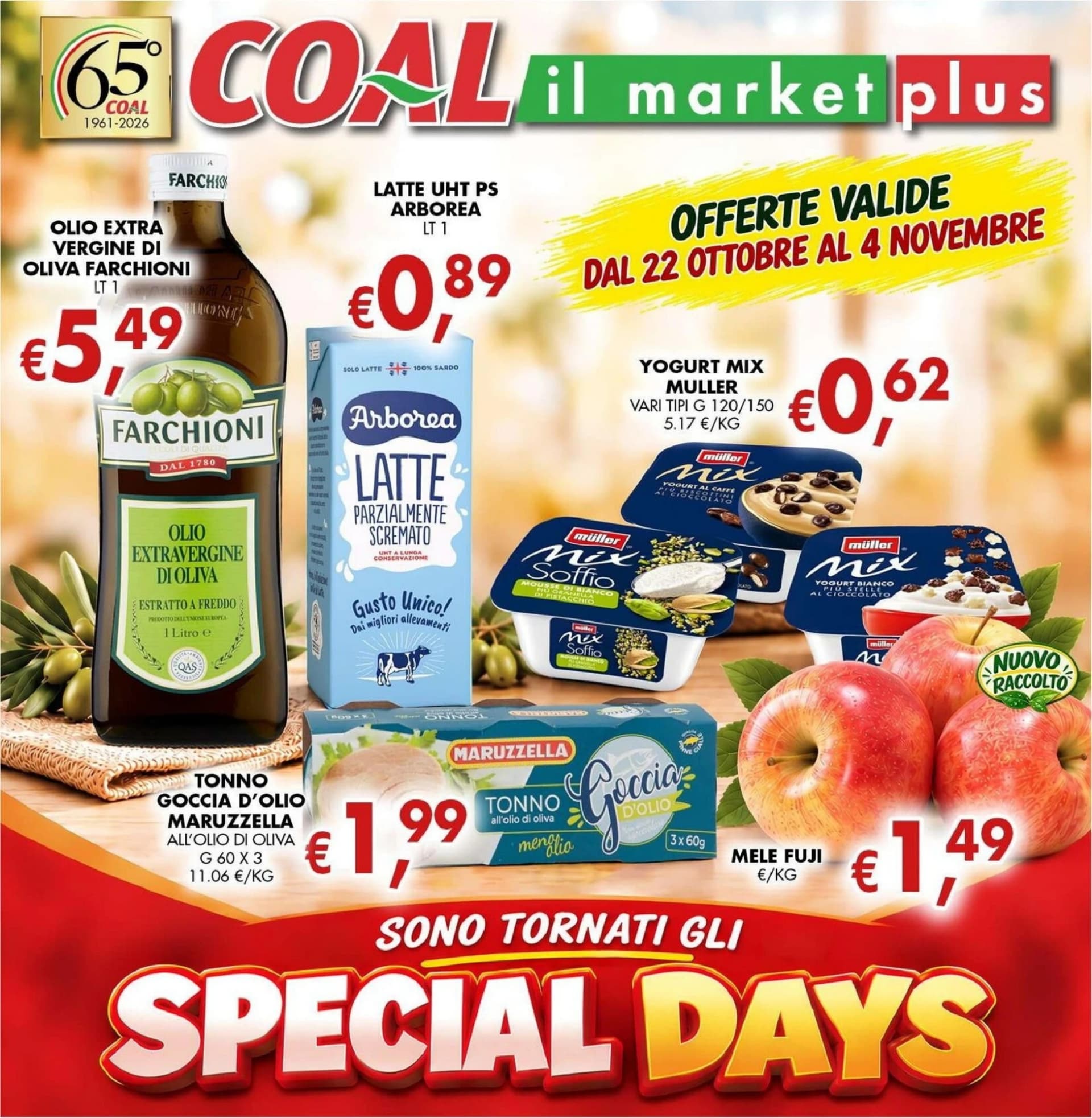Pagina 1 - Anteprima Volantino Supermercato Coal: Offerte valide dal 22 Ottobre 2026 al 4 Novembre 2026