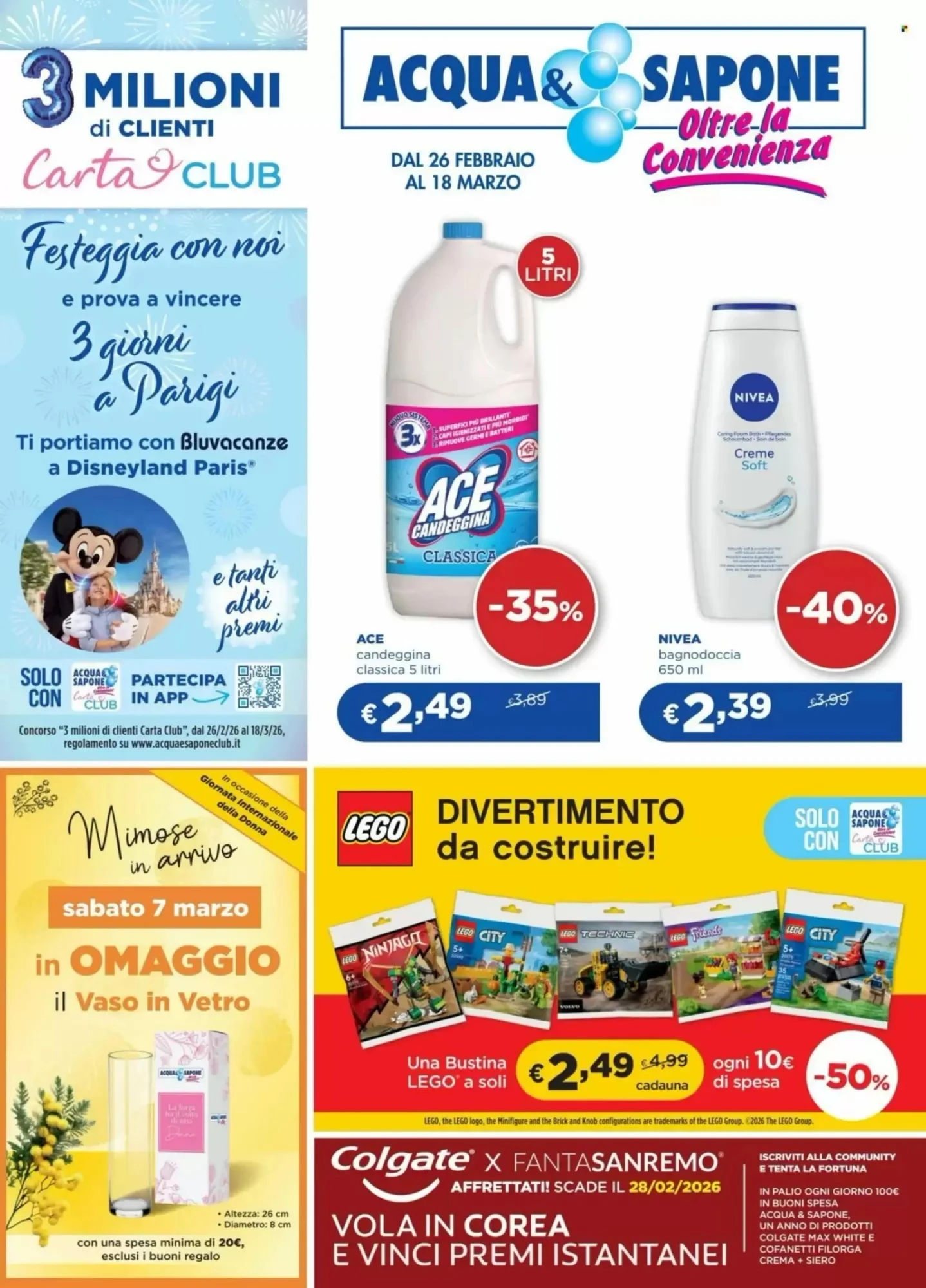 Pagina 1 - Anteprima Nuovo Volantino Acqua & Sapone dal 26 Febbraio 2026 al 18 Marzo 2026
