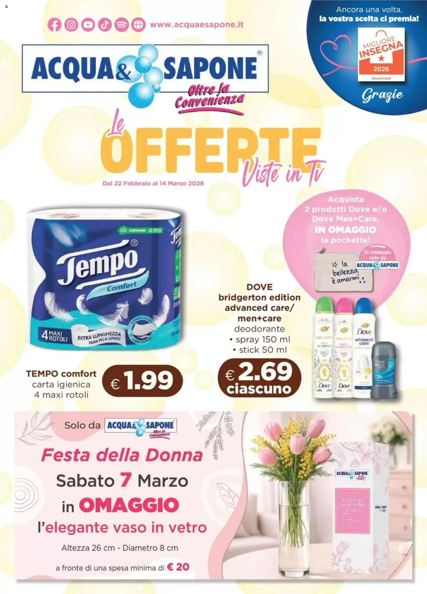 Pagina 1 - Anteprima Offerte Volantino Acqua & Sapone dal 22 febbraio al 14 Marzo 2026