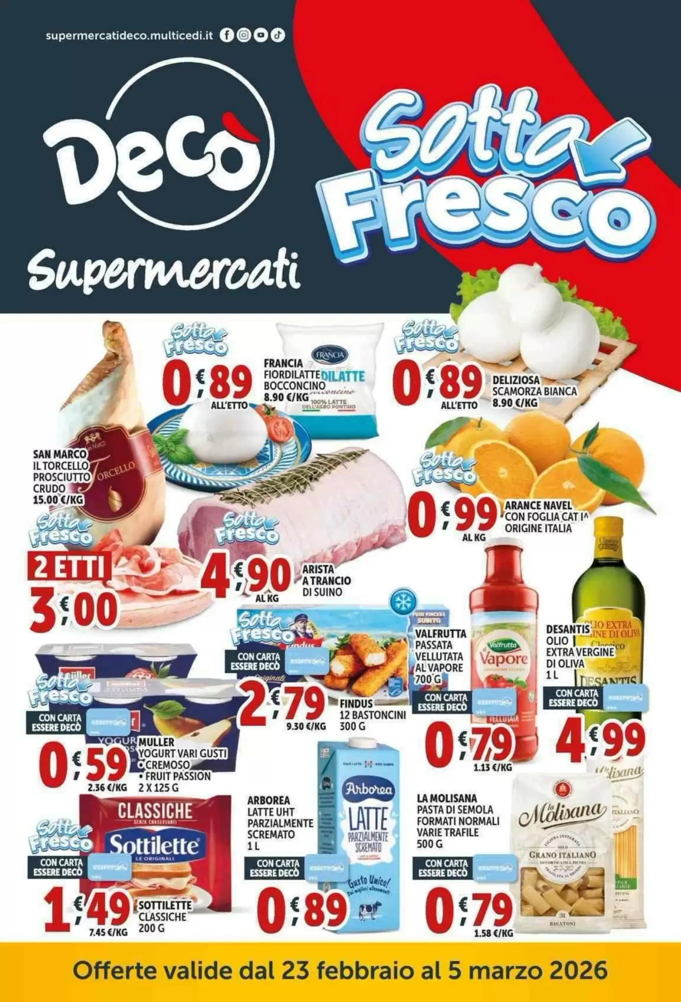Pagina 1 - Anteprima Volantino Decò Supermercati dal 23 Febbraio al 5 Marzo 2026